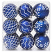 Set de globuri de Crăciun XL 18 buc. Albastru și Alb 8 cm - WALTI WALTI
