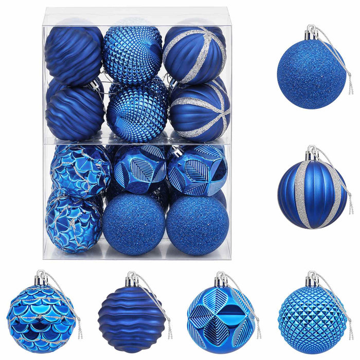 Set de globuri de Crăciun 36 buc. albastru 6 cm Polistiren - WALTI WALTI