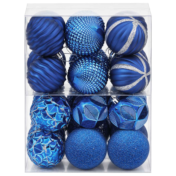Set de globuri de Crăciun 36 buc. albastru 6 cm Polistiren - WALTI WALTI