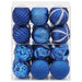 Set de globuri de Crăciun 36 buc. albastru 6 cm Polistiren - WALTI WALTI
