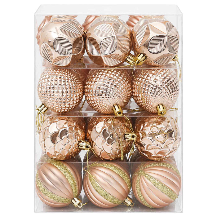 Set de globuri de Crăciun 36 buc. Rose Gold 6 cm Polistiren - WALTI WALTI