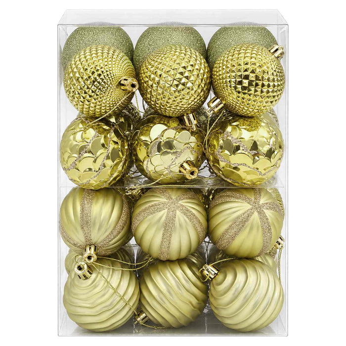 Set de globuri de Crăciun 36 buc. Verde deschis 6 cm Polistiren - WALTI WALTI