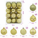 Set de globuri de Crăciun 36 buc. Verde deschis 6 cm Polistiren - WALTI WALTI