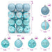 Set de globuri de Crăciun 36 buc. Turcoaz 6 cm Polistiren - WALTI WALTI