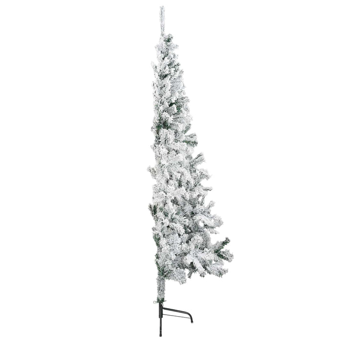 Brad de Crăciun artificial 240 cm PVC și Oțel Verde și alb - WALTI WALTI