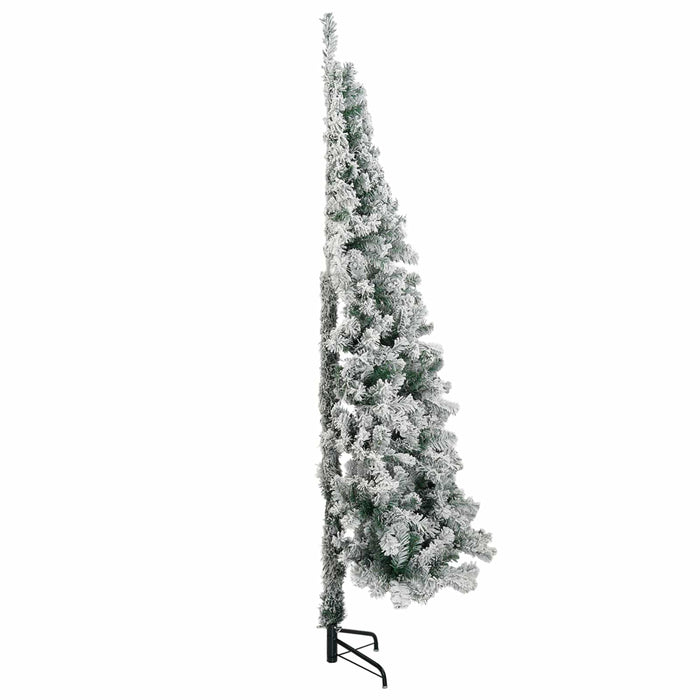 Brad de Crăciun artificial 240 cm PVC și Oțel Verde și alb WALTI