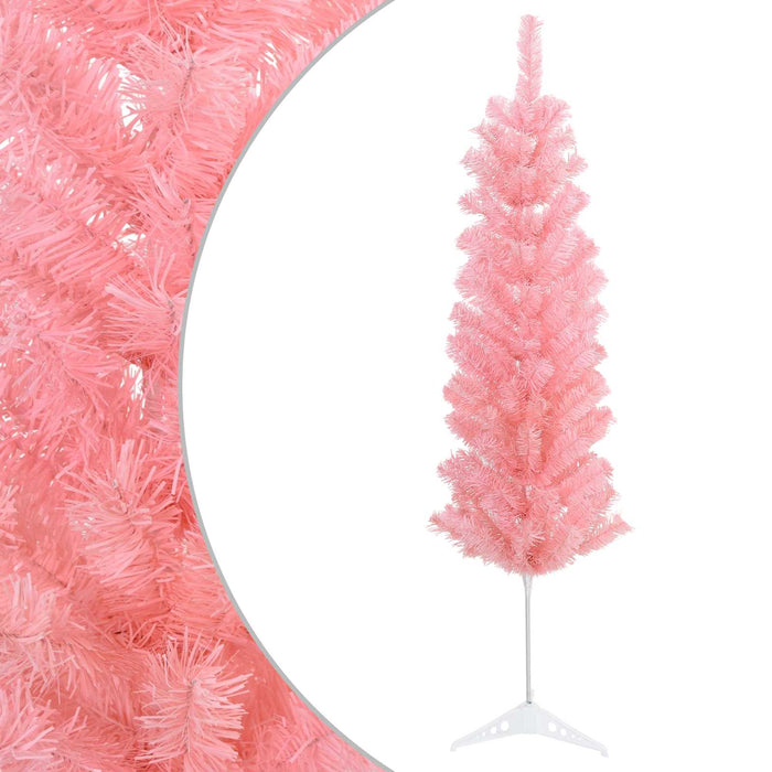 Copac Artificial Slăb de Crăciun 150 cm PVC și Oțel Roz WALTI
