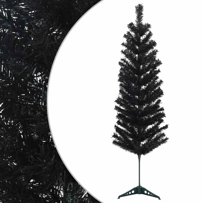 Copac Artificial Slăb de Crăciun 150 cm PVC și Oțel Negru WALTI