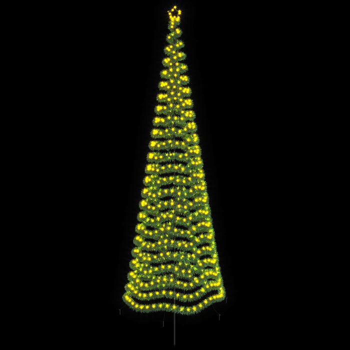 Brad de Crăciun LED, din beteală, cu țăruș EKENAS 400 cm WALTI