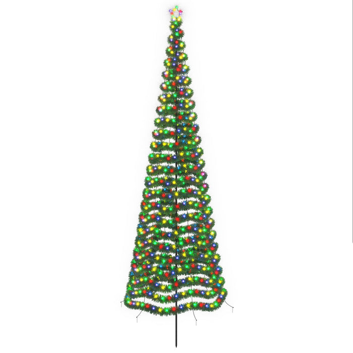 Brad de Crăciun LED, din beteală, cu țăruș EKENAS 400 cm WALTI