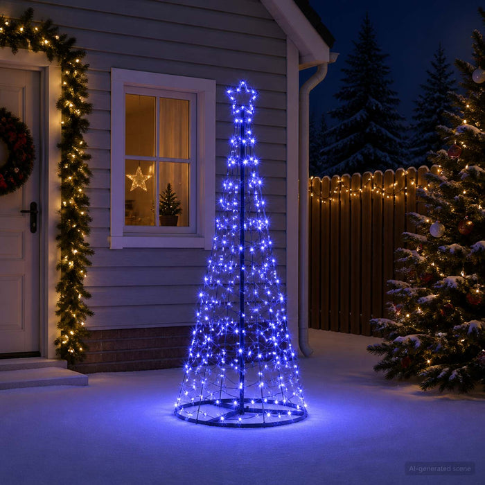 Brad de Crăciun spiralat cu LED, cu bază EKENAS 180 cm WALTI