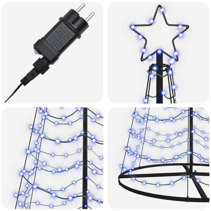 Brad de Crăciun spiralat cu LED, cu bază EKENAS 250 cm WALTI
