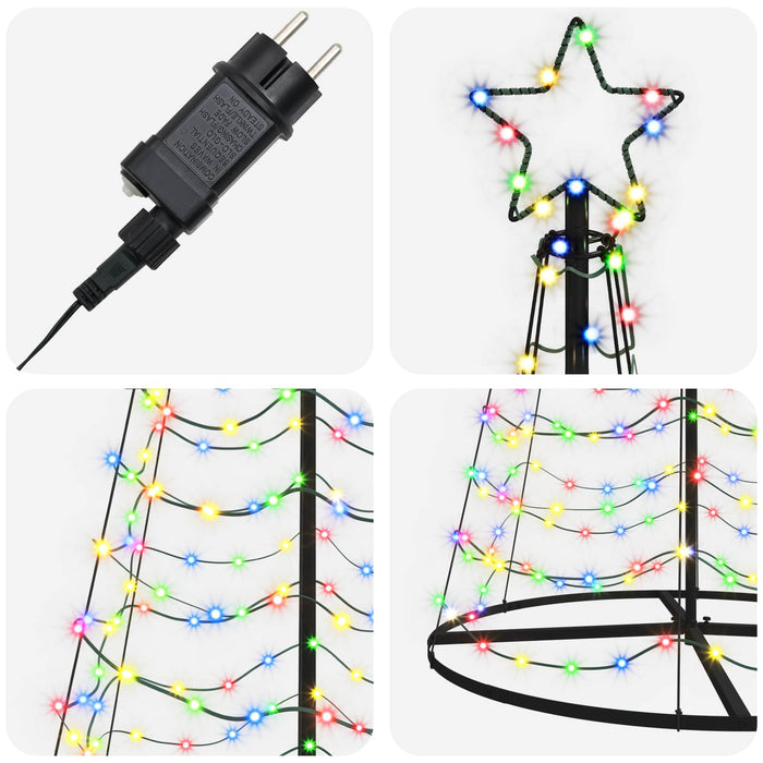 Brad de Crăciun spiralat cu LED, cu bază EKENAS 250 cm WALTI