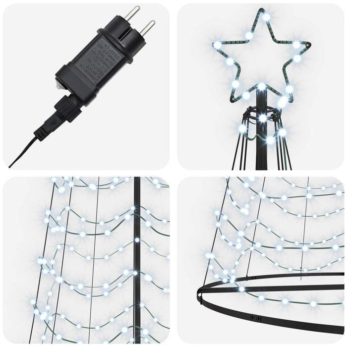 Brad de Crăciun spiralat cu LED, cu bază EKENAS 500 cm - WALTI WALTI