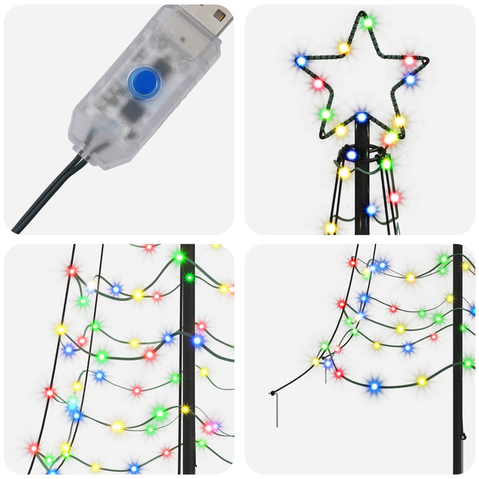 Brad de Crăciun spiralat LED cu țăruș EKENAS 180 cm 220 LED-uri - WALTI WALTI