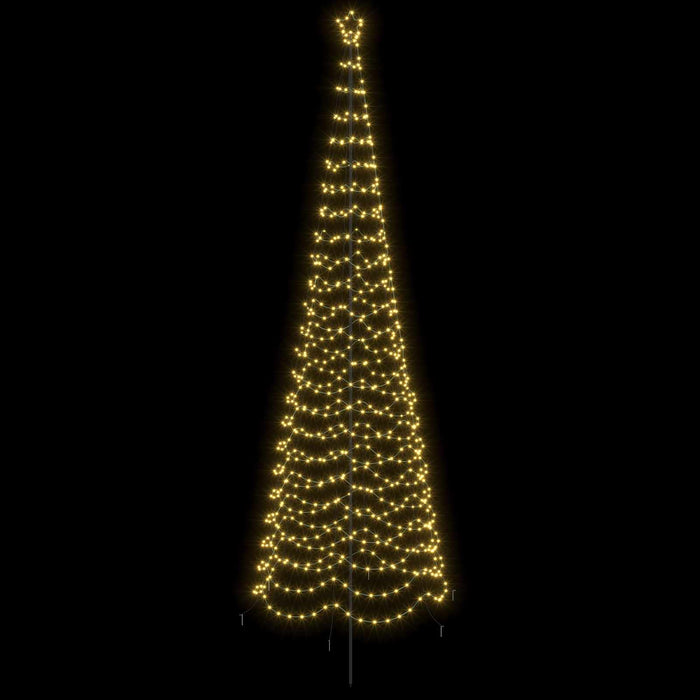 Brad de Crăciun spiralat LED cu țăruș EKENAS 400 cm 588 LED-uri WALTI