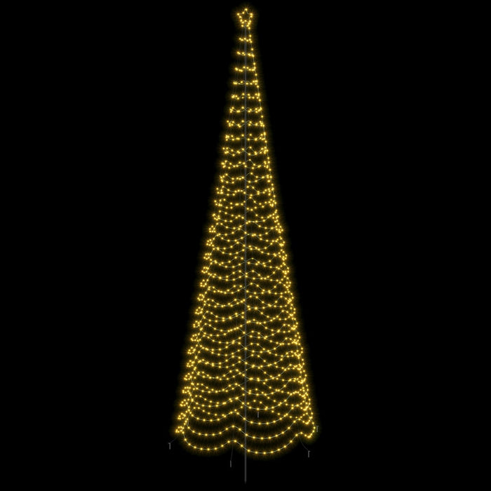 Brad de Crăciun spiralat LED cu țăruș EKENAS 500 cm 868 LED-uri WALTI