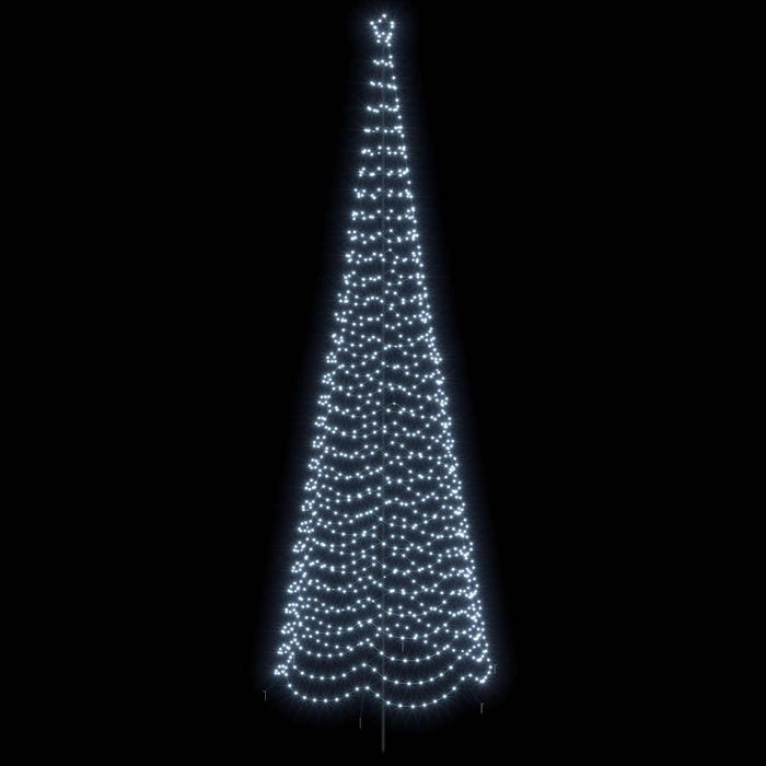Brad de Crăciun spiralat LED cu țăruș EKENAS 500 cm 868 LED-uri WALTI