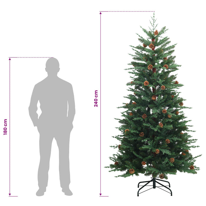 Brad de Crăciun artificial cu ramuri articulare 240 cm oțel - WALTI WALTI