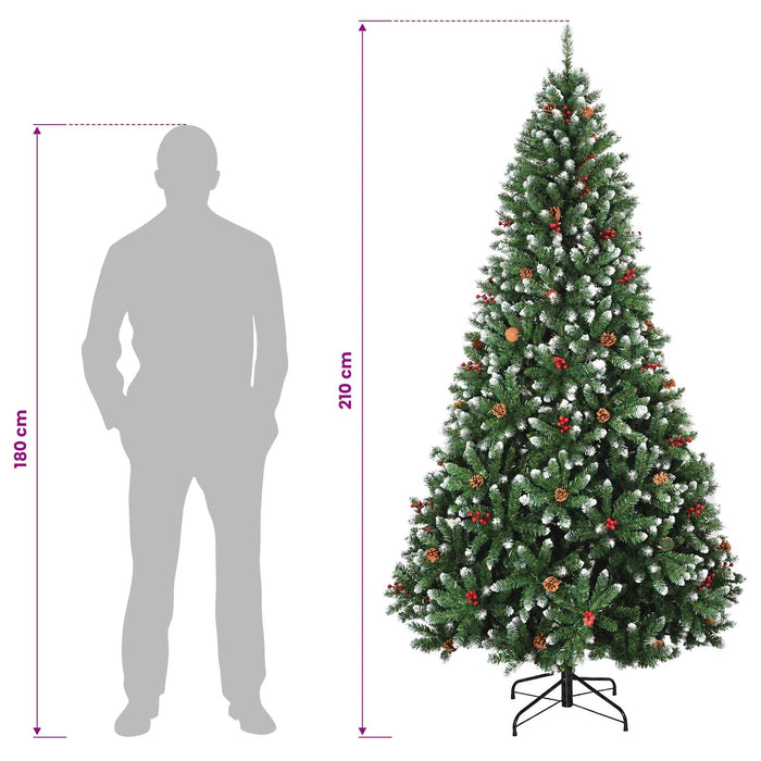 Brad de Crăciun artificial cu ramuri articulare 210 cm PVC WALTI