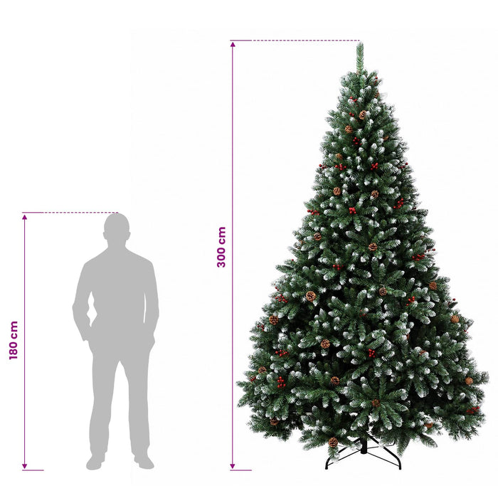 Brad de Crăciun artificial cu ramuri articulare 300 cm oțel - WALTI WALTI