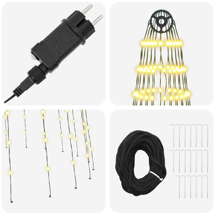 Instalație pentru brad de Crăciun cu țăruși 500 LED-uri WALTI