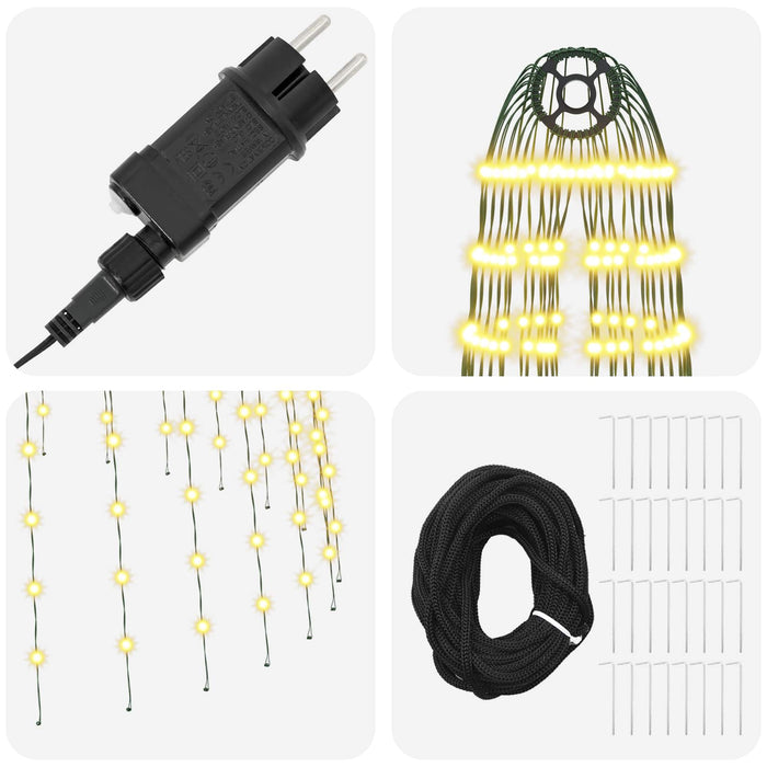 Instalație pentru brad de Crăciun cu țăruși 1632 LED-uri WALTI