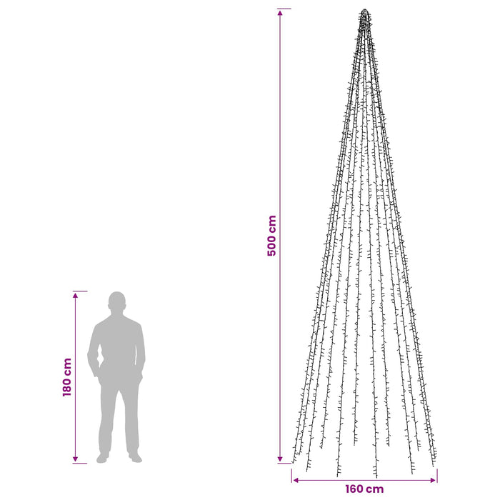 Lumini pentru brad de Crăciun cu 12 LED-uri 2004 LED-uri WALTI