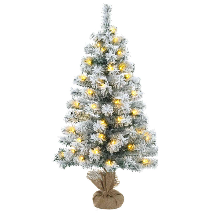 Set mini brad de Crăciun 45 cm 125 LED-uri Alb cald PVC WALTI