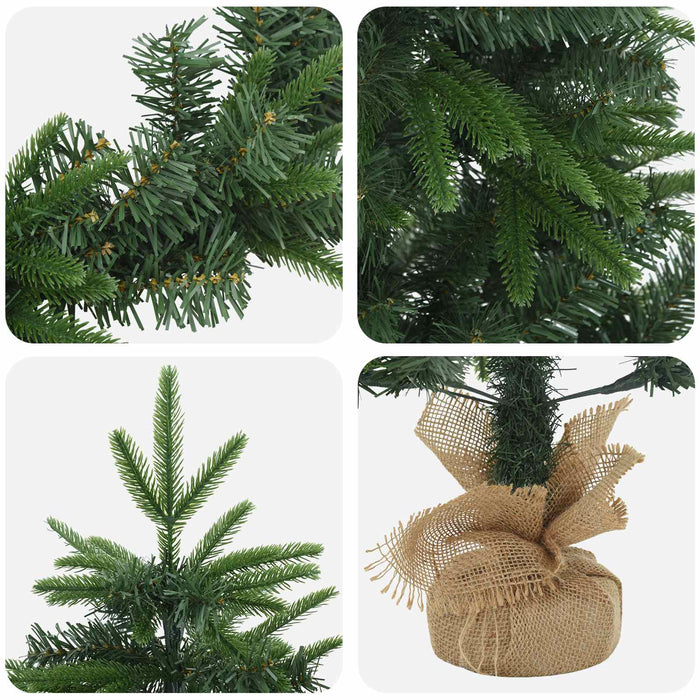 Set mini brad de Crăciun 45 cm PVC și PE Verde WALTI