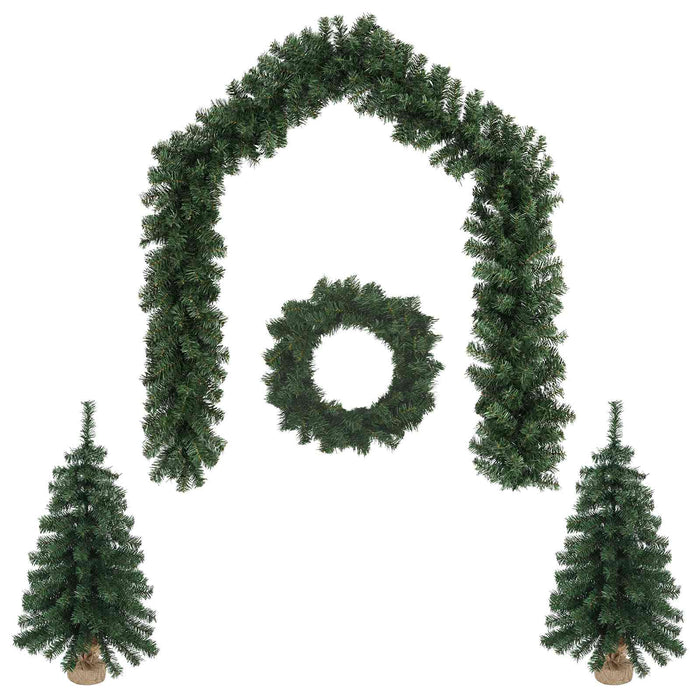 Set mini brad de Crăciun 60 cm PVC Verde WALTI