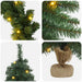 Set mini brad de Crăciun 60 cm 125 LED-uri Alb cald PVC Verde - WALTI WALTI