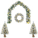 Set mini brad de Crăciun 60 cm 125 LED-uri Alb cald PVC - WALTI WALTI