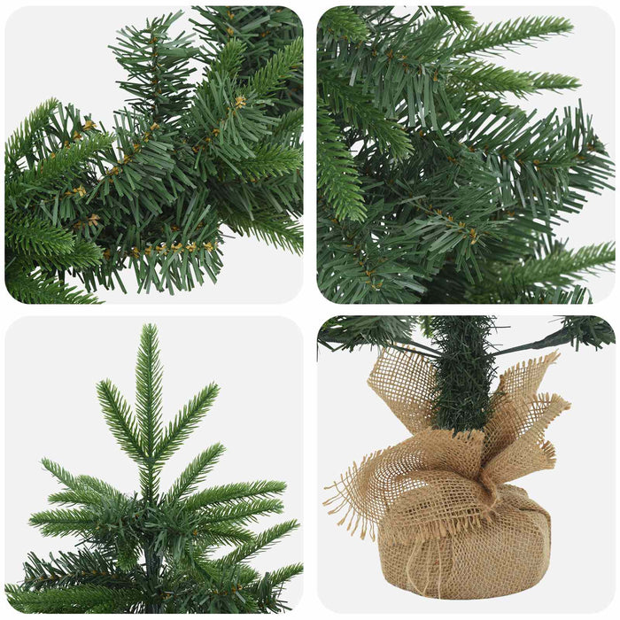Set mini brad de Crăciun 60 cm PVC și PE Verde - WALTI WALTI