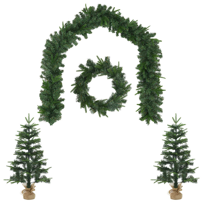 Set mini brad de Crăciun 60 cm PVC și PE Verde - WALTI WALTI