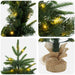 Set mini brad de Crăciun 60 cm 125 LED-uri Alb cald PVC și PE - WALTI WALTI