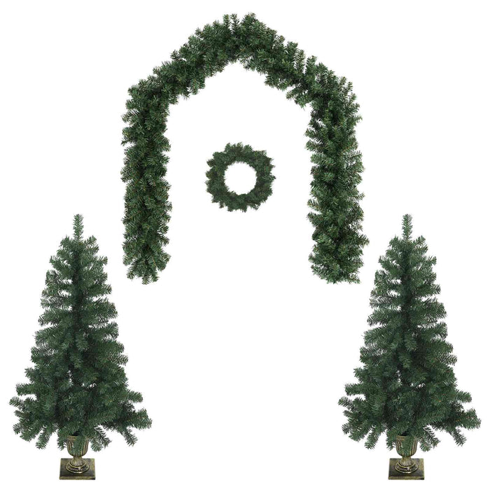 Set mini brad de Crăciun 120 cm PVC Verde WALTI