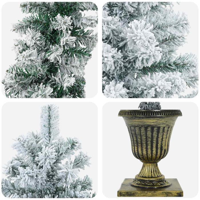 Set mini brad de Crăciun 120 cm PVC Verde și alb WALTI