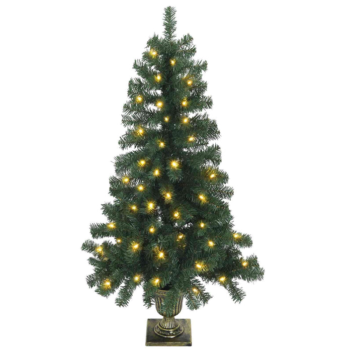 Set mini brad de Crăciun 120 cm 275 LED-uri Alb cald PVC Verde WALTI