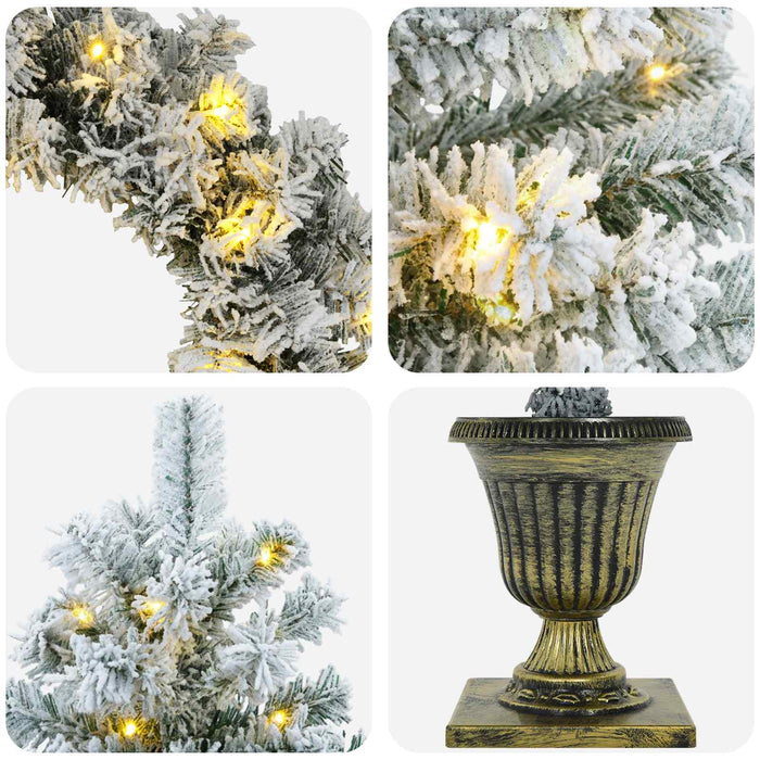 Set mini brad de Crăciun 120 cm 275 LED-uri Alb cald PVC - WALTI WALTI