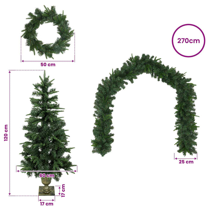Brad de Crăciun mini 120 cm PVC și PE Verde - WALTI WALTI