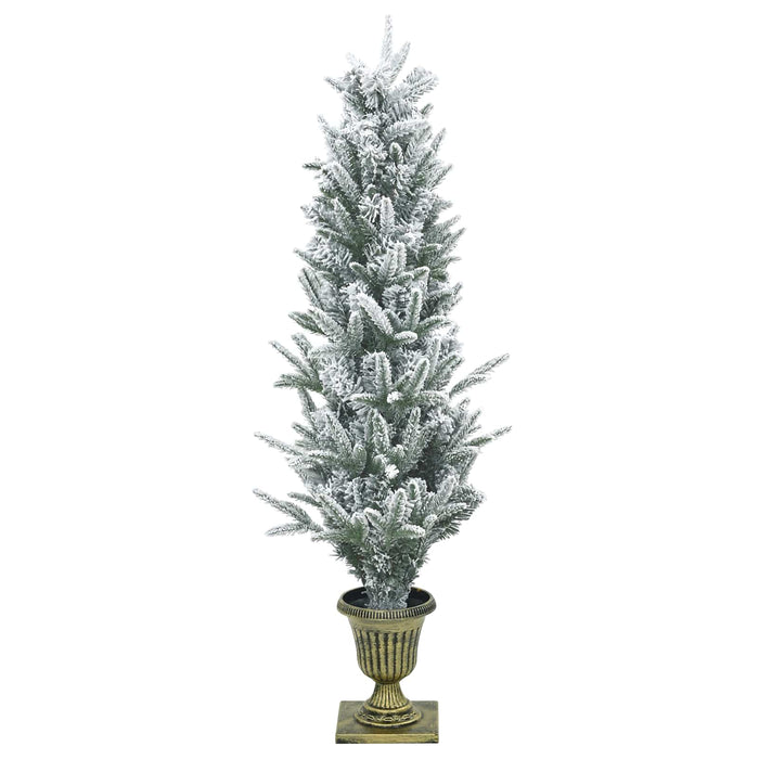 Brad de Crăciun mini 120 cm PVC și PE Verde și alb WALTI