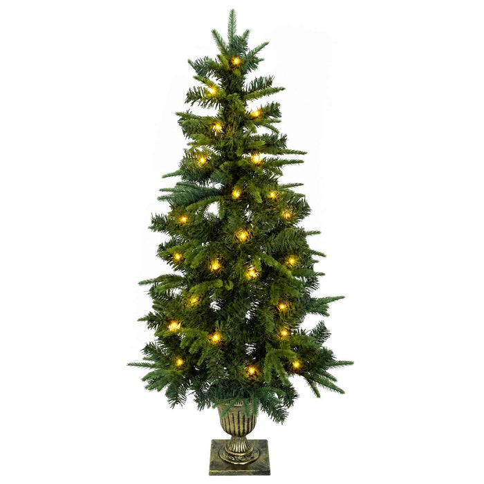 Set mini brad de Crăciun 120 cm 275 LED-uri Alb cald PVC și PE WALTI