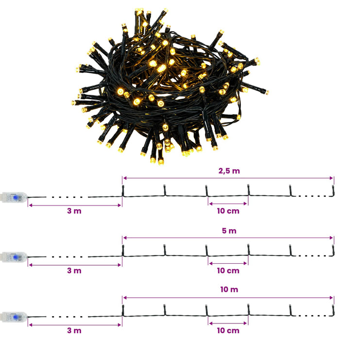 Set mini brad de Crăciun 120 cm 275 LED-uri Alb cald PVC și PE WALTI