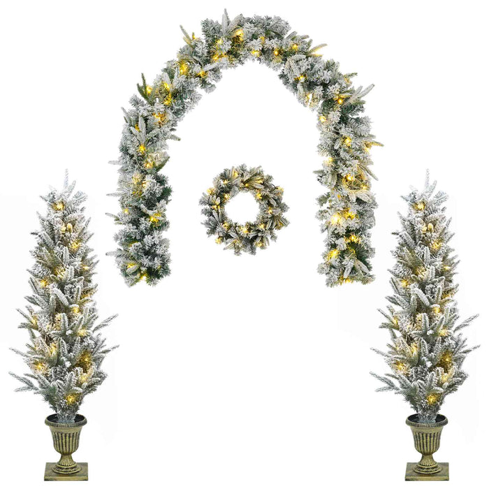 Brad de Crăciun mini 120 cm 275 LED-uri Alb cald PVC și PE - WALTI WALTI