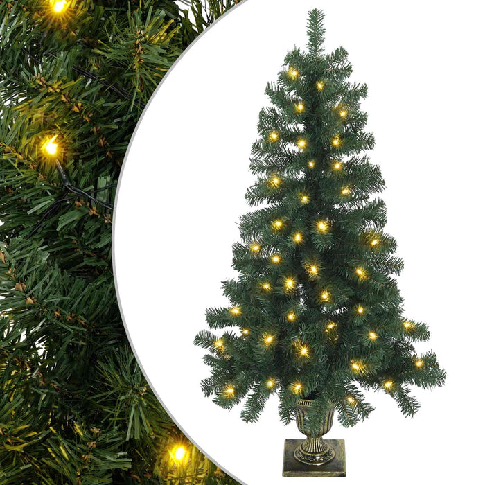 Brad de Crăciun mini 120 cm 100 LED-uri Alb cald PVC Verde WALTI