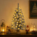 Mini brad de Crăciun nins 60 cm 25 LED-uri Alb cald PVC - WALTI WALTI