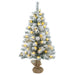 Mini brad de Crăciun nins 60 cm 25 LED-uri Alb cald PVC - WALTI WALTI