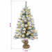 Mini brad de Crăciun nins 60 cm 25 LED-uri Alb cald PVC - WALTI WALTI