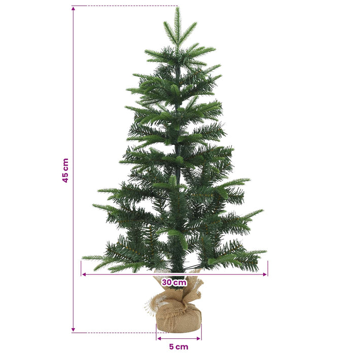 Brad de Crăciun mini 45 cm PVC și PE Verde WALTI
